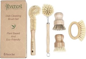 Eco Friendly Kitchen Dish Cleaning Set - Biodegradable and Highly Durable | Perfect for Zero Waste Homes | 5 Piece Set