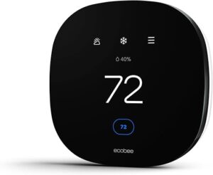 ecobee3 Lite Smart Thermostat - Programmable Wifi Thermostat - Works with Siri, Alexa, Google Assistant - Energy Star Certified - DIY Install, Black