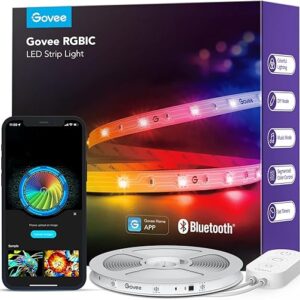 Govee RGBIC LED Strip Lights, Smart LED Lights for Bedroom, Bluetooth LED Lights APP Control, DIY Multiple Colors on One Line, Color Changing LED Strip Lighting Music Sync, Christmas Decor, 16.4ft