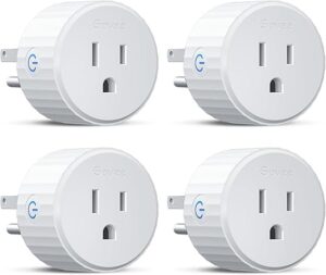 Govee Smart Plug, WiFi Plugs Work with Alexa & Google Assistant, Smart Outlet with Timer & Group Controller, WiFi Outlet for Home, No Hub Required, ETL & FCC Certified, 2.4G WiFi Only, 4 Pack