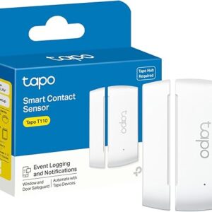 TP-Link Tapo Door Sensor Mini, REQUIRES Tapo Hub, Long Battery Life w/ Sub-1G Low-Power Wireless protocol, Contact Sensor, 15mm Wide Gap Allowed, Real-Time Notification, Smart Action (Tapo T110)